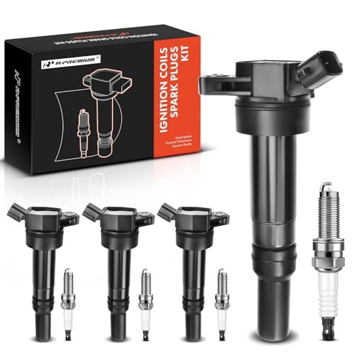 A-Premium Set of 4 Ignition Coil Pack & Spark Plugs