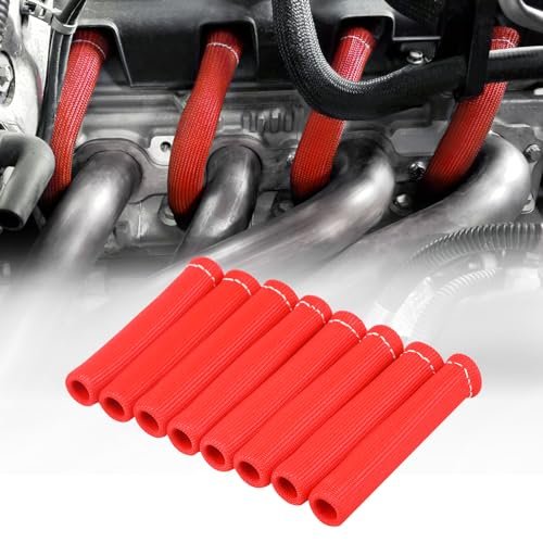 SHINEHOME 8 PCS Spark Plug Boot Protector 2500° Heat Sleeves