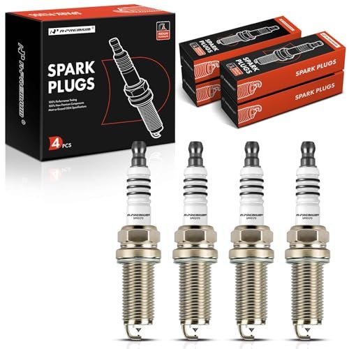 A-Premium Iridium Platinum Spark Plugs Compatible with...