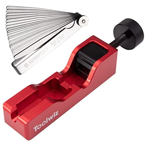 Toolwiz Spark Plug Gap Tool with 32 Blade Feeler Gauge