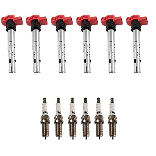 TRQ Ignition Coil and Spark Plug Kit Iridium Plugs