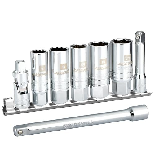 AEROFORCE 3/8-Inch Drive Spark Plug Socket Set 8PCS