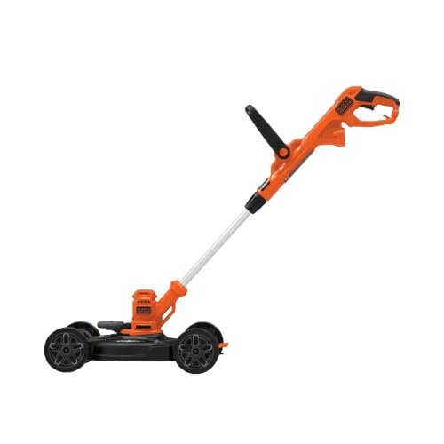lawn mower steel deck vs plastic - BLACK+DECKER Electric Lawn Mower, Weed Eater