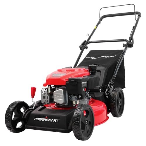 mowing with a bag vs without - PowerSmart EasyCut 18-Inch Gas Lawn Mower,