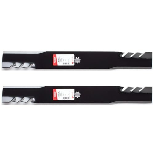 2PK Toothed Mulching Mower Blade for toothed lawn mower blade vs regular - 2PK Toothed Mulching Mower Blade for